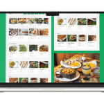 Recipe app mock-up on mac
