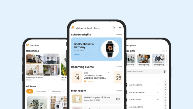 Gift recommdation app cover photo