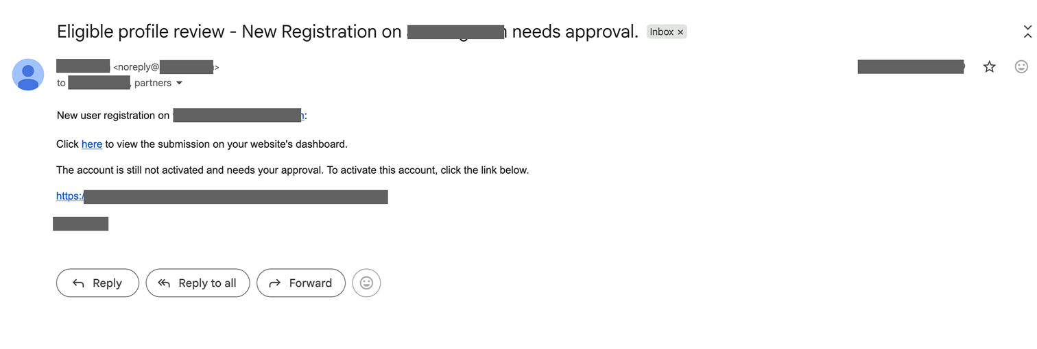 eligible profile review – email