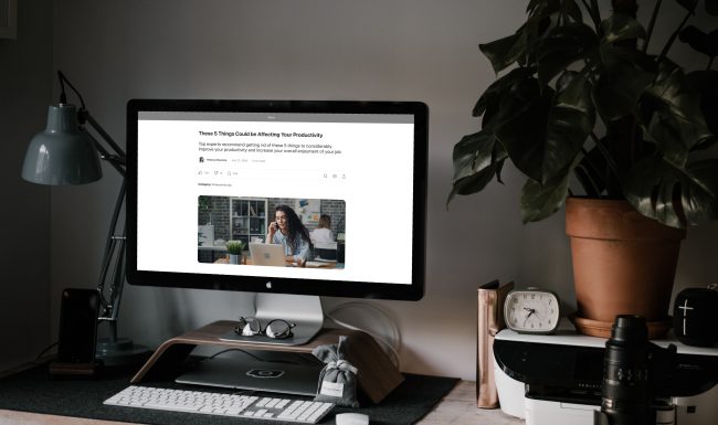 Rnet - Single blog post mockup