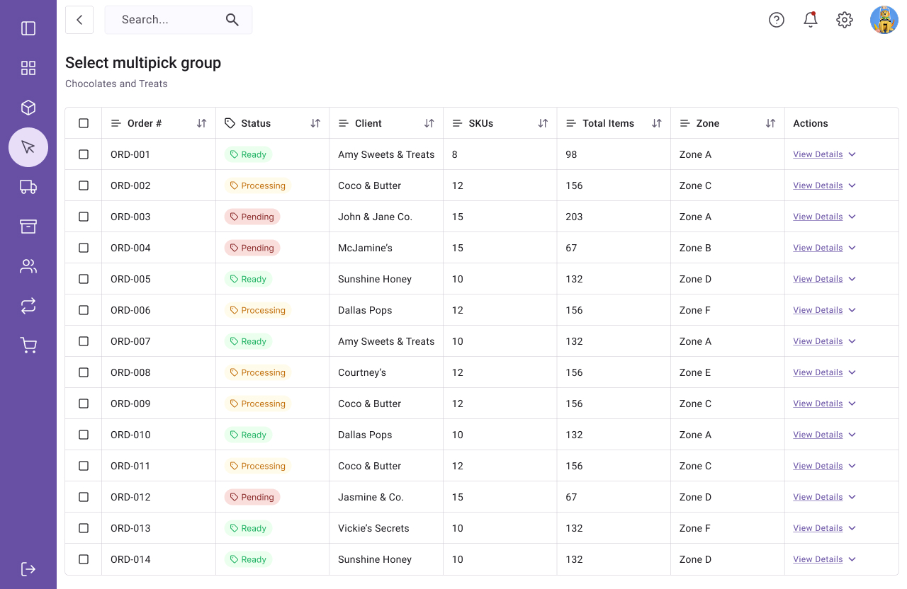 Select Pick Group Multipick system -select pick group